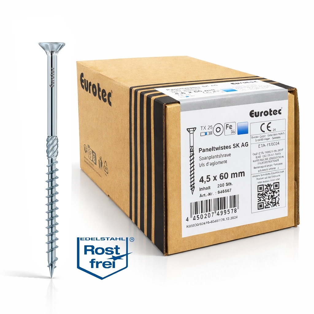 Paneltwistec-Schr. 4,0 x 40mm Edel. SK T20 VE500