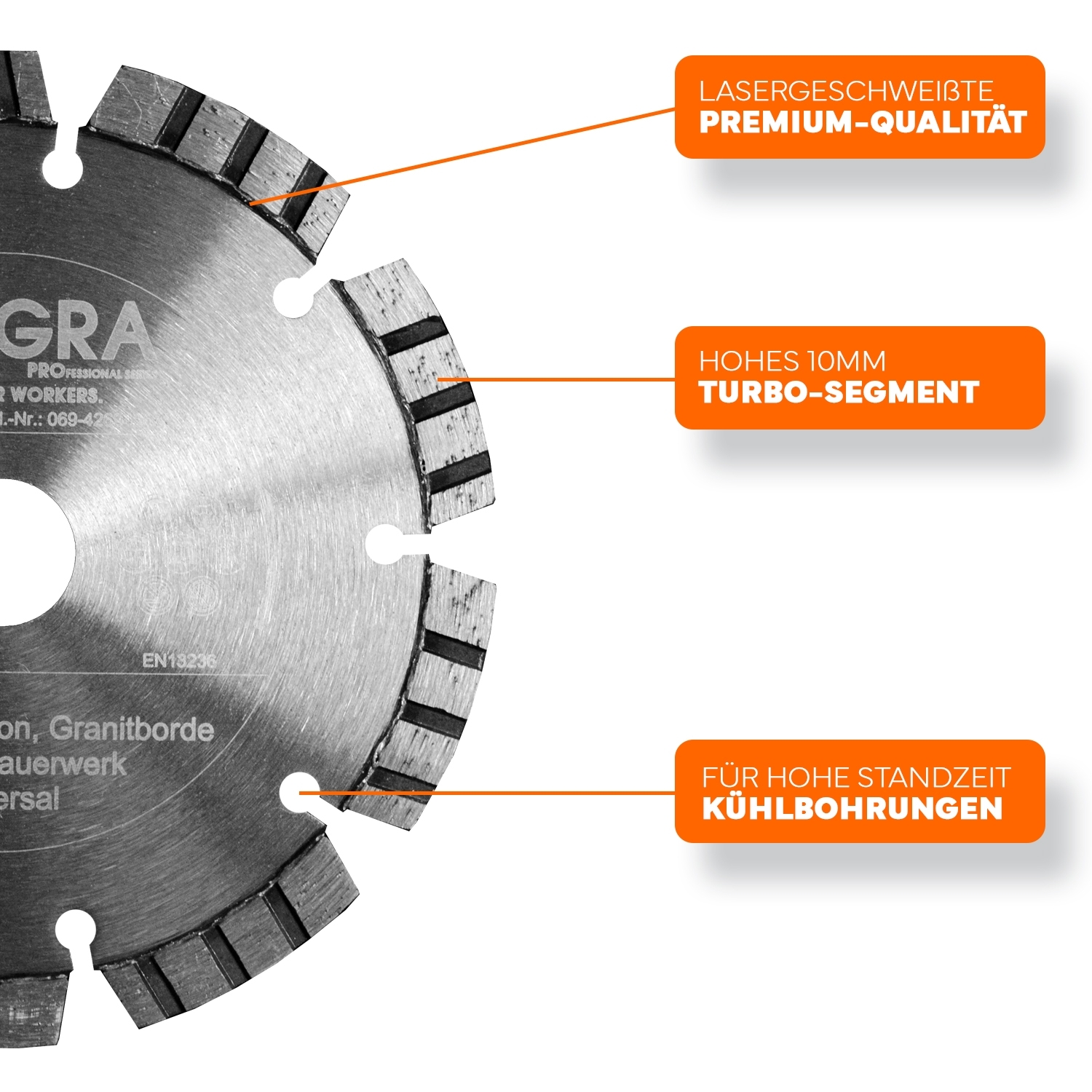 Diamant-Trennscheibe "SILVER TURBO" Ø 115 - 800mm