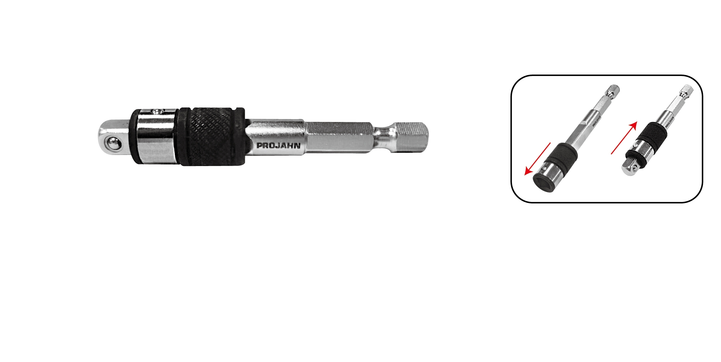 2-in-1 Bit-und Stecknusshalter 1/4" 70mm