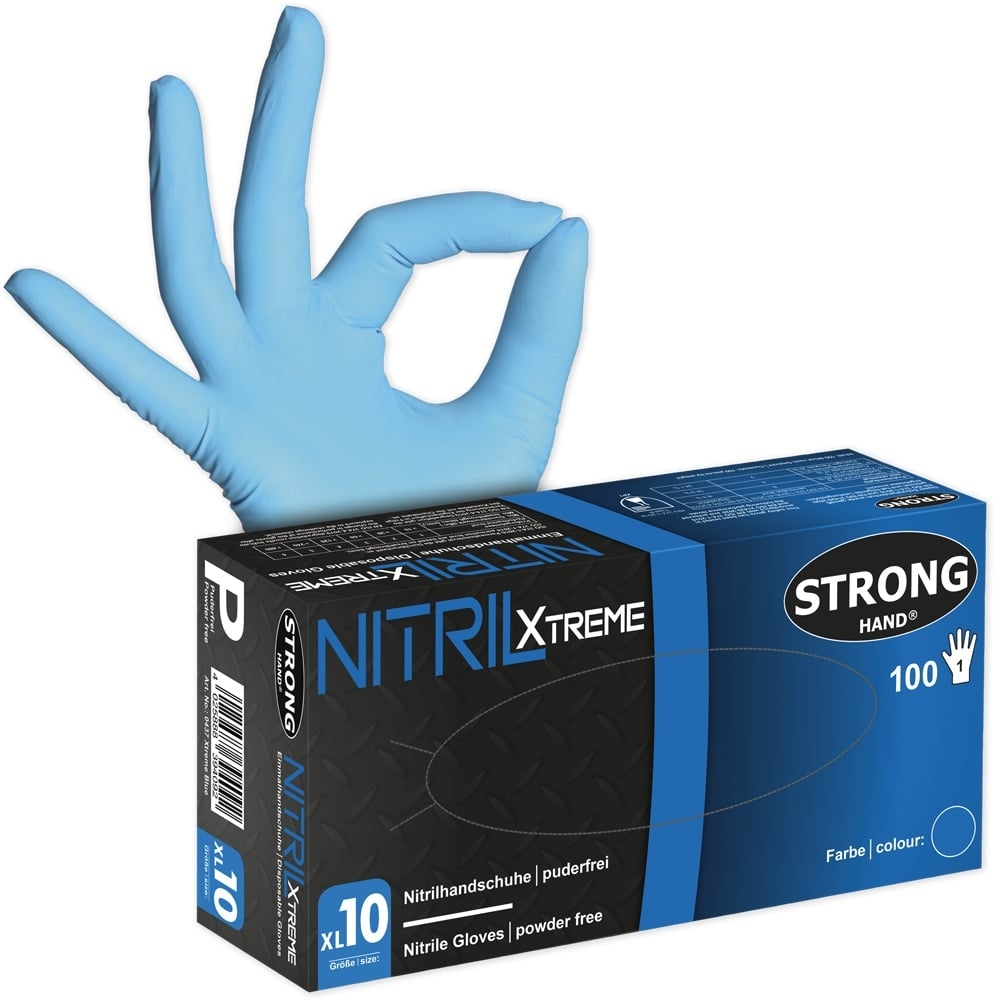 Schutzhandschuhe XTREME BLUE ISO 374 Gr. 10 VE100