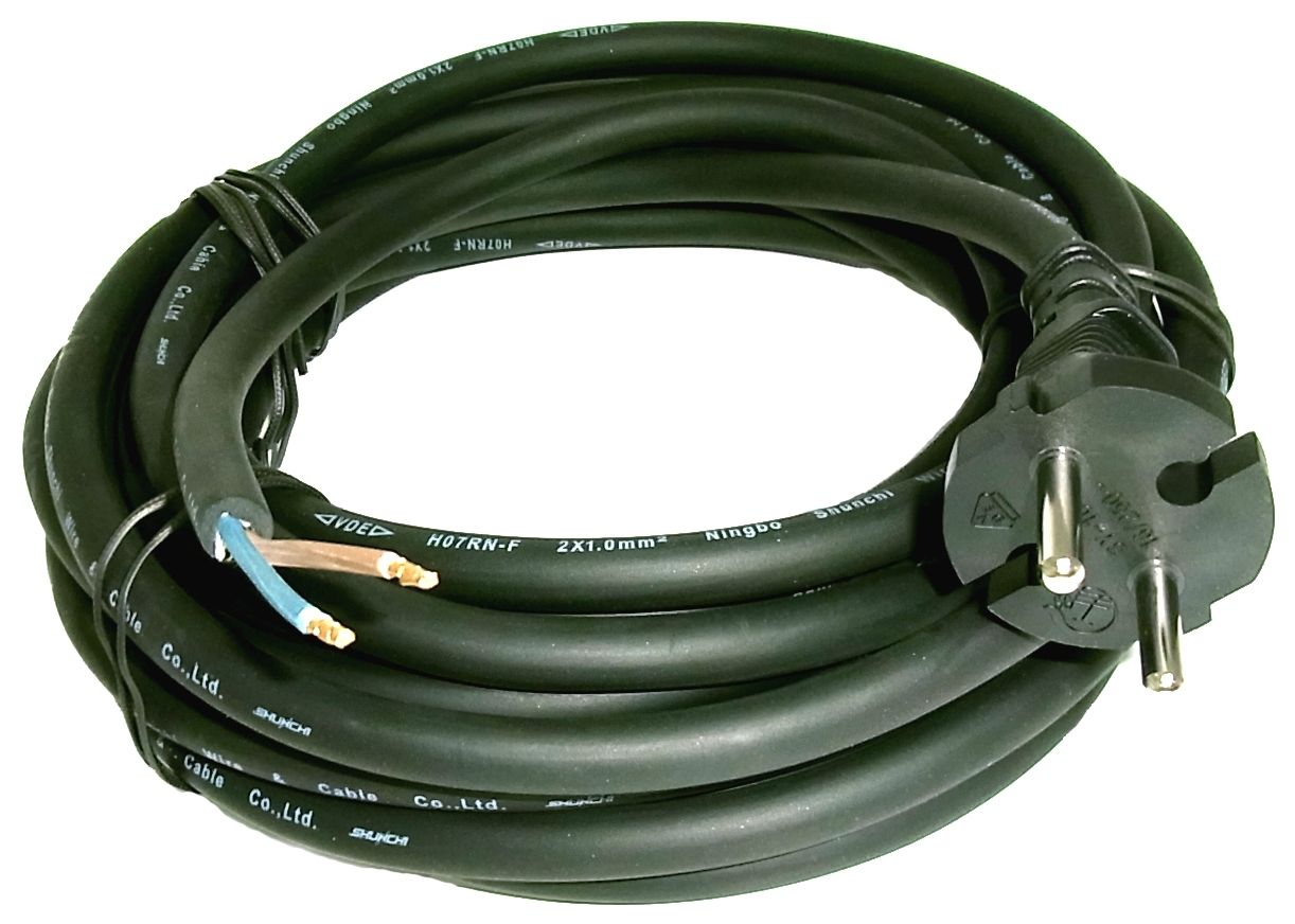 Anschlußleitung 5m, 2x1,0MM² schwarz H05RN-F