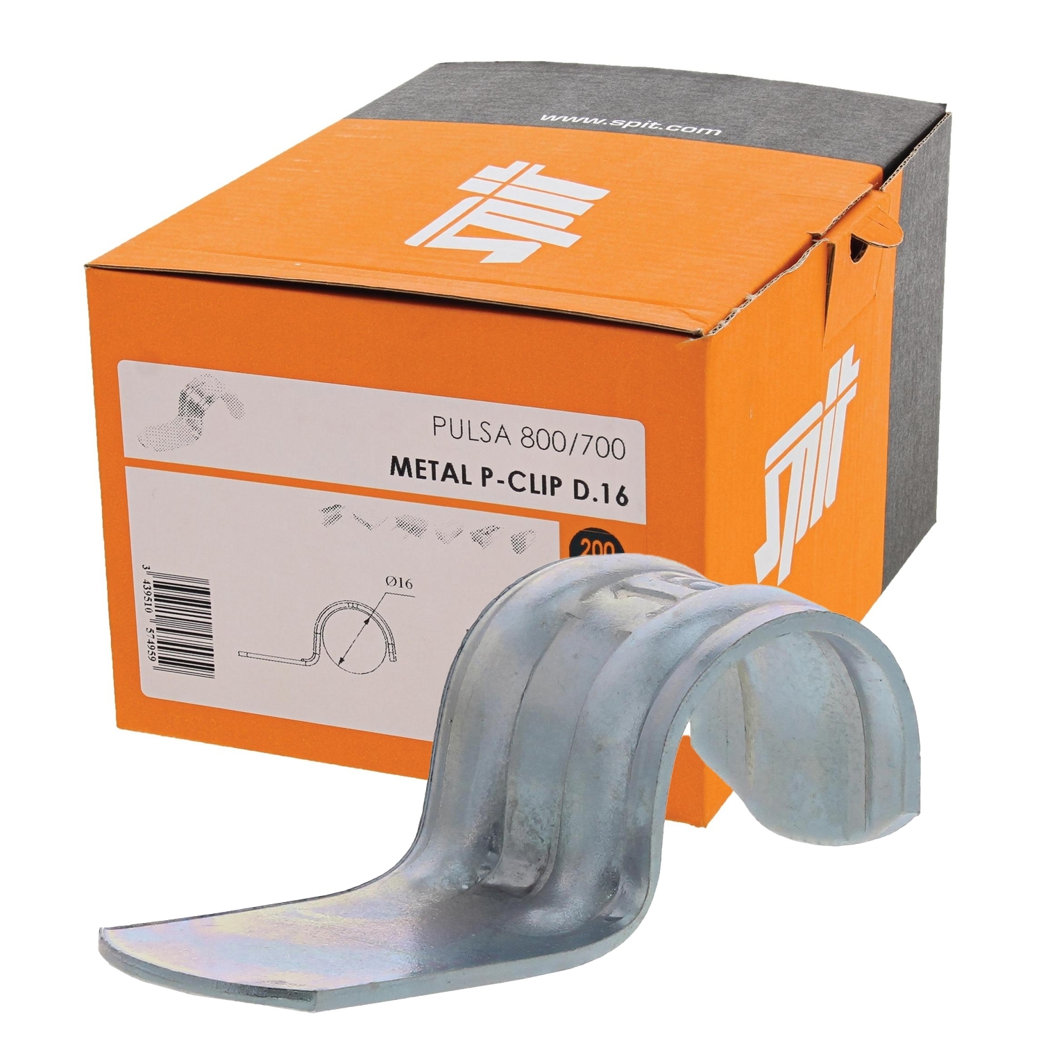 Stapaschelle aus Metall / Stahl 16mm / VE200