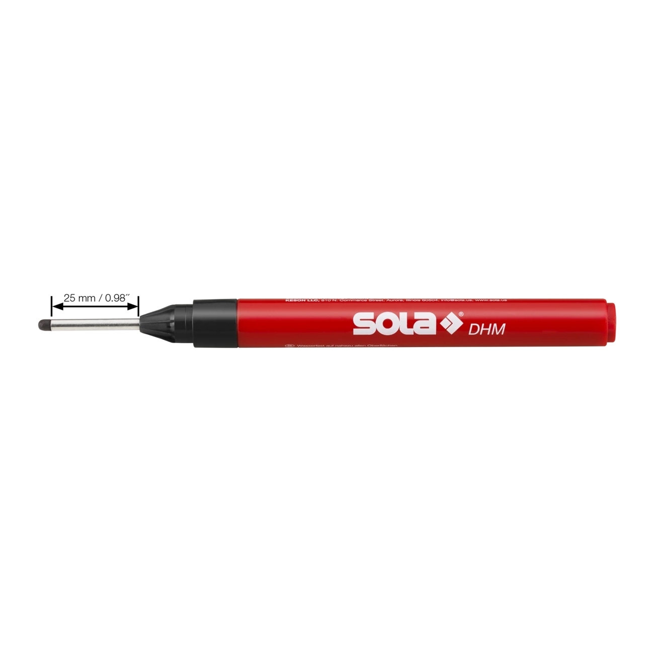 SOLA Bohrloch-Marker Wasserfest "DHM" inkl. Mine