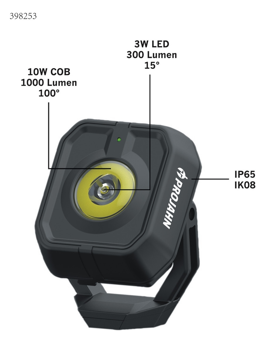 POWER-LED Akku Hand-Arbeitslampe PJ-HL1300