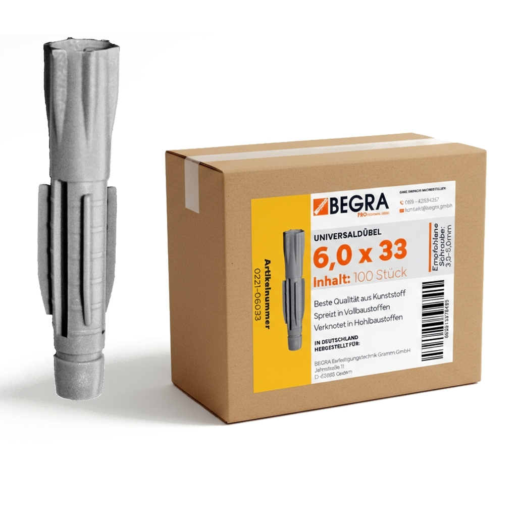 Universaldübel 6,0 x 33mm / VE100