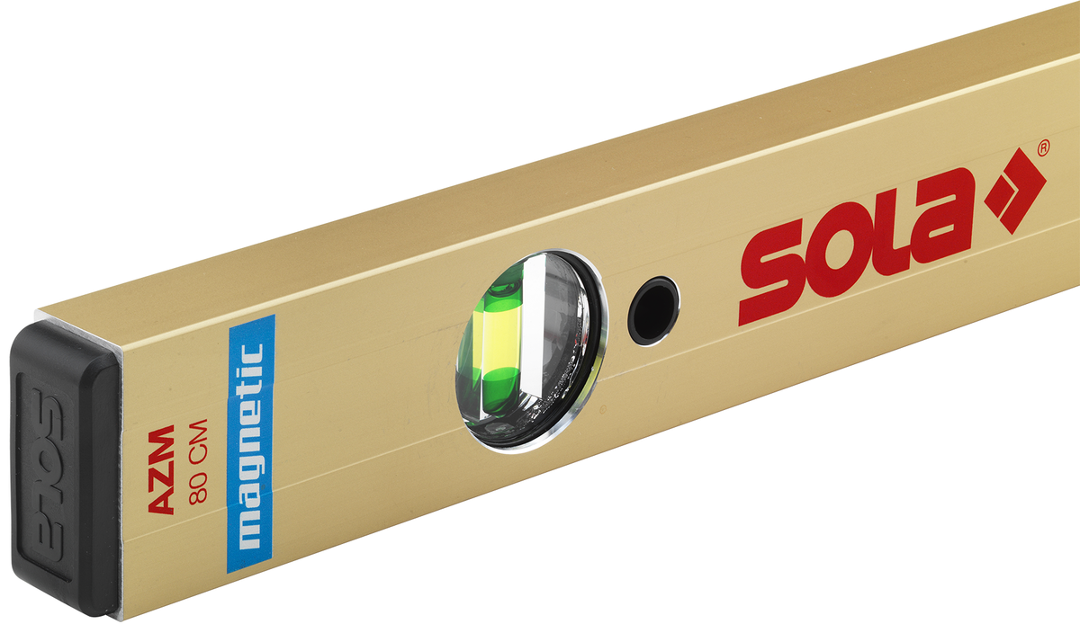 SOLA AZM 30 Alu-Magnetwasserwaage 30cm, gold