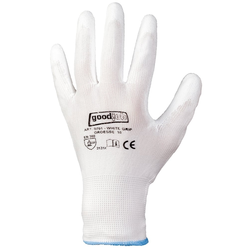 Schutzhandschuh WHITE GRIP EN 388 Gr. 9